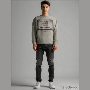 Graphic sweatshirt I’ll sleep when I’m dead quote Gray IM king